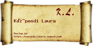 Köpesdi Laura névjegykártya